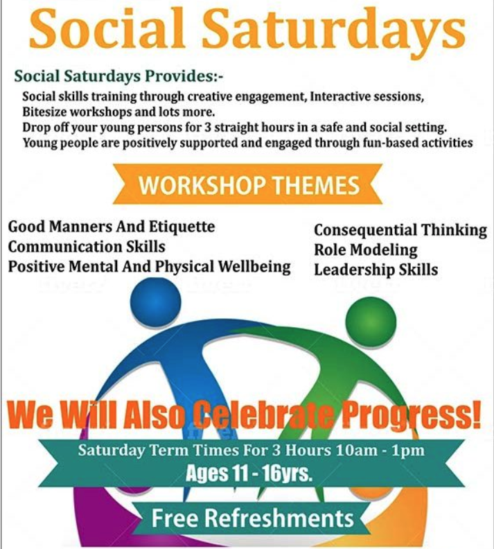 Social Saturdays 1 May 2020 flyer
